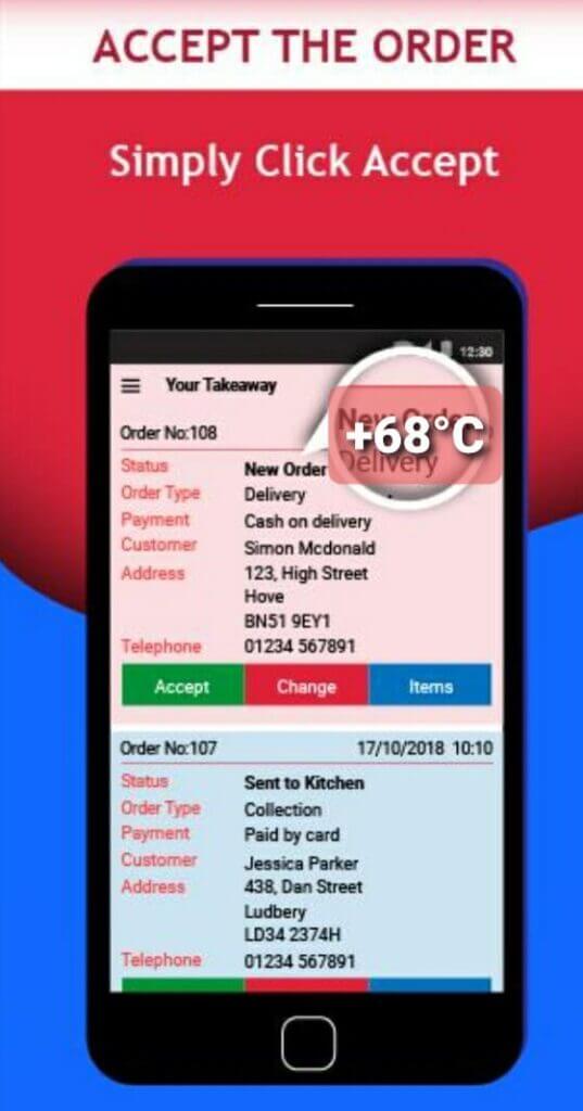 Pomiar temperatur online kontrola dostaw do domów